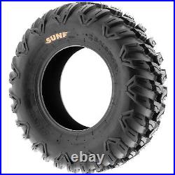 1? SunF Replacement Tires 25x10R12 25x10x12 Radial for ATV UTV 6 Ply A043