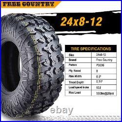 (2) FREE COUNTRY 8PR ATV/UTV Tires 24x8x12 fit 04-20 Honda FOURTRAX RANCHER AT