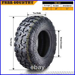 (2) FREE COUNTRY 8PR ATV/UTV Tires 24x8x12 fit 04-20 Honda FOURTRAX RANCHER AT