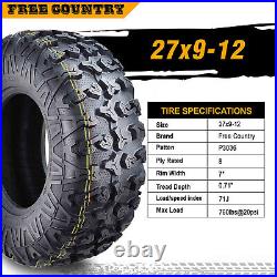 2 FREE COUNTRY 8PR ATV/UTV Tires 27x9x12 fit 18-20 Kawasaki MULE PRO FXR Front