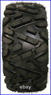 2 New WANDA ATV/UTV Tires 24x8-12 24x8x12 Deep Tread Solid Lug Non-Directional