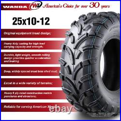 2 New WANDA ATV/UTV Tires 25x10-12 25x10x12 25x10.00-12 25x10.00x12 /6PR -10204