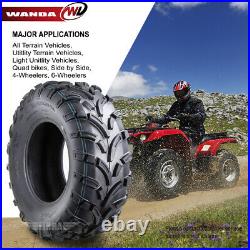 2 New WANDA ATV/UTV Tires 25x10-12 25x10x12 25x10.00-12 25x10.00x12 /6PR -10204