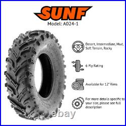 2? SunF 25x8-12 ATV UTV Tires 25x8x12 Tubeless 6 Ply for 12 Rims A024-1