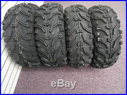 2000-2009 Honda Rancher 350 Bear Claw 6ply Atv Tires New Set 4 24x8-12 24x10-11