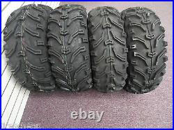 2004-2014 Honda Rancher 400 Bear Claw 6ply Atv Tires New Set 4 24x8-12 24x10-11