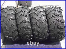 25 Bear Claw Evo Atv Tires 25x8-12, 25x10-12 Full Complete Set 4