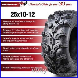 25x10-12 25x10x12 UTV ATV Tire 25x10.00-12 6PR Wanda 375 Ultra Deep Tread Mud