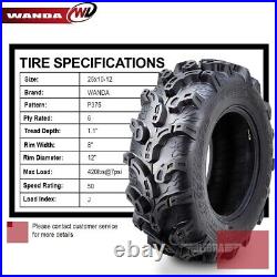 25x10-12 25x10x12 UTV ATV Tire 25x10.00-12 6PR Wanda 375 Ultra Deep Tread Mud