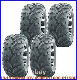 25x10-12 Full Set WANDA Lit Mud ATV Tire fit 13-19 Kubota RTV X900 X1100C X1120D