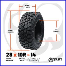 28 x 10R 14 Ocelot XC729 R/T ATV/UTV Tire