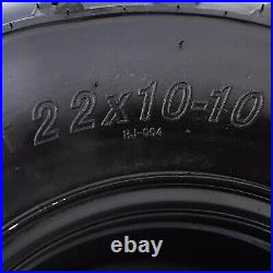 2PC 22X10X10 22x10-10 Tire with Rim Assembly 10 Wheels For Go kart Cart ATV UTV