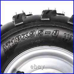 2pc 18x9.5-8 18x9.5x8 Rear Tire Rim 8 Tires Wheel Knuckle Hub 18x9.50-8 ATV UTV