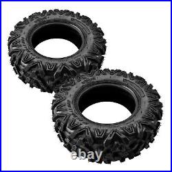 2pc New 25x8-12 6Ply 25x8x12 ATV UTV Tires 25-8-12 Go Kart Golf Cart All Terrain