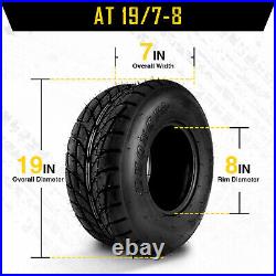 2pcs 19x7-8 Tires ATV UTV Tires Go Kart 19x7x8 Golf Cart All Terrain 4Ply 19-7-8