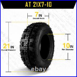 2pcs 21x7-10 ATV UTV Tires Go Kart 21x7x10 Golf Cart All Terrain 4Ply 21-7-10