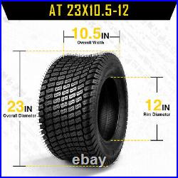 2pcs 23x10.5-12 ATV UTV Tires Go Kart 23x10.5x12 All Terrain 4Ply 23-10.5-12