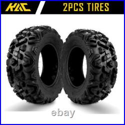 2x ATV Tires 6Ply 25x8-12 UTV-Tire 25x8x12 Heavy Duty MUD ATV Black