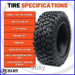 32 x 10R 15 Ocelot XC729 R/T ATV/UTV Tire