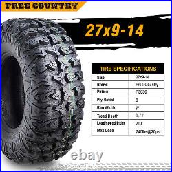 4 FREE COUNTRY 8PR ATV/UTV Tires 27x9x14 fit 11-14 Can-Am COMMANDER 800R/100 XT