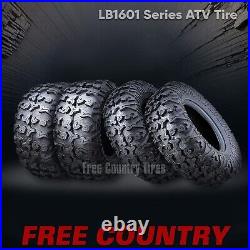 4 FREE COUNTRY Premium ATV/UTV Tires 24x8-12 & 24X10-11 8PR withScuff Guard