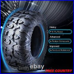 4 FREE COUNTRY Premium ATV/UTV Tires 24x8-12 & 24X10-11 8PR withScuff Guard