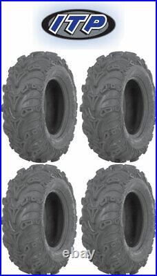 (4) ITP Mud Lite II 28x9-14 FRONT & 28x11-14 REAR Complete Set of UTV 28 Tires