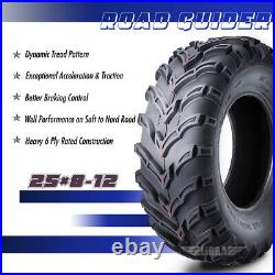 4 New ATV/UTV Tires 25x8-12 25X8X12 6PR 10272