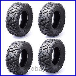 4 Pack 12inch 6PR ATV UTV Tires Front 25x8-12 25x8x12 & Rear 25x10-12 25x10x12