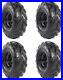 4 Pack 145/70-6 14×6-6 ATV Tires Wheels with Rims Tubeless Tire for Go Kart UTV