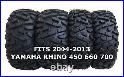 4 WANDA ATV/UTV Tires 25X8-12 25X10-12 for 2004-2013 YAMAHA RHINO 450 660 700