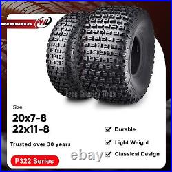 4PC UTV ATV tires 20x7-8 Front & 22x11-8 Rear 4PR 20x7x8 22x11x8