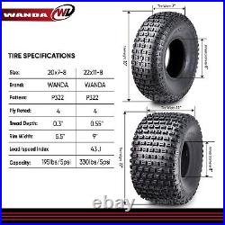 4PC UTV ATV tires 20x7-8 Front & 22x11-8 Rear 4PR 20x7x8 22x11x8