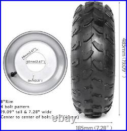4PCS 19x7-8 19x7.0-8 Tubeless Wheel Tire Rim ATV UTV Go Kart Quad Bike Buggy