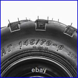 4pc Wheels Tire Rim 145/70-6 Go Kart ATV Quad Bike Taotao Wheeler Tires tubeless