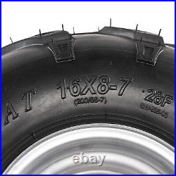 4pcs 16x8-7 16x8x7 Tires Wheel Rim 4PR for ATV Quad Go Kart Sunl Razor Buggy UTV