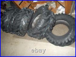 6 Ply Radials (4) Four Set New Front Rear ATV Tires 25X8-12 / 25X10-12 ATV / UTV