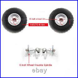 6 inch Wheel Knuckle Spindle & tire wheel rim 145/70-6 For Go Kart Buggy ATV UTV