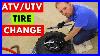 Change Atv Utv Tires At Home No Special Tools How To