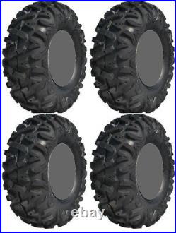 Four 4 GBC Dirt Tamer ATV Tires Set 2 Front 27x9-12 & 2 Rear 27x11-12