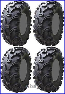 Four 4 Kenda Bearclaw ATV Tires Set 2 Front 22x8-10 & 2 Rear 24x11-10 K299