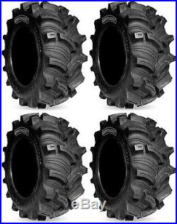 Four 4 Kenda Executioner ATV Tires Set 2 Front 25x8-12 & 2 Rear 25x10-12 K538