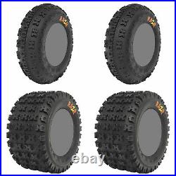 Four 4 Maxxis Razr ATV Tires Set 2 Front 22x7-10 & 2 Rear 20x11-9 4 Ply