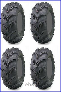 Four 4 Maxxis Zilla ATV Tires Set 2 Front 25x8-12 & 2 Rear 25x11-10