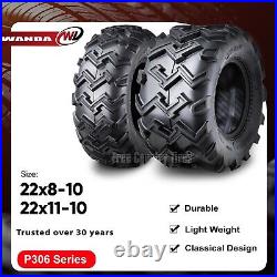 Full Set WANDA ATV UTV Tires 22x8-10 Front & 22x11-10 Rear 4PR