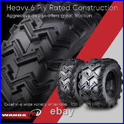 Full Set WANDA ATV UTV Tires 22x8-10 Front & 22x11-10 Rear 4PR