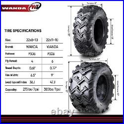 Full Set WANDA ATV UTV Tires 22x8-10 Front & 22x11-10 Rear 4PR