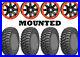 Kit 4 AMS M1 Evil Tires 26×9-14 on STI HD9 Beadlock Orange Wheels 1KXP