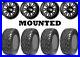 Kit 4 AMS Street Fox Tires 23×10-12 on Moose 399X Matte Black Wheels VIK