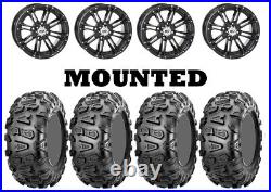 Kit 4 CST Abuzz Tires 26x8-12 on STI HD3 Gloss Black Wheels FXT